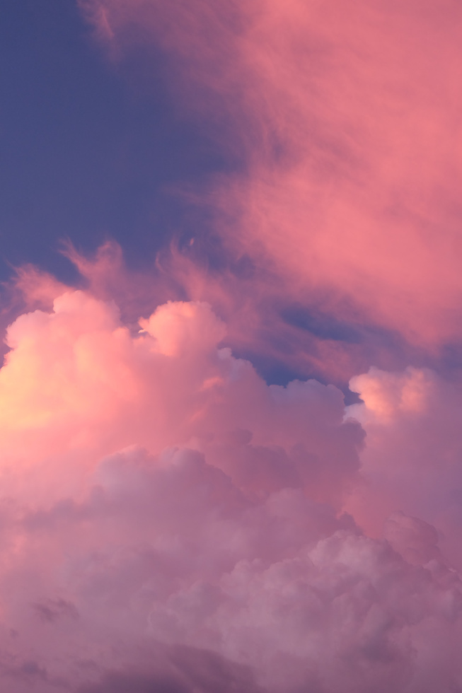 Full Shot of Pink Clouds at Sunset